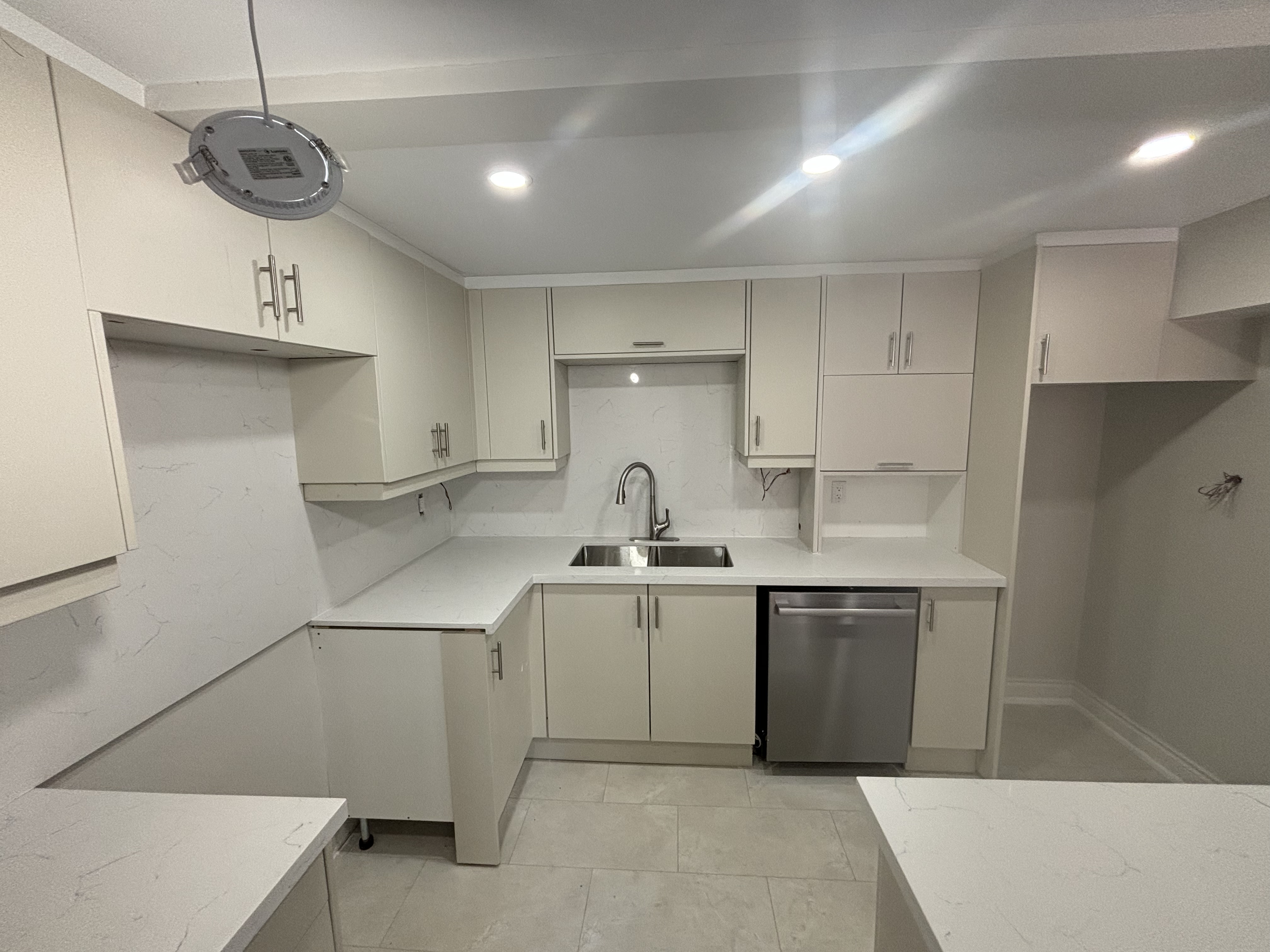 Kitchen backsplash installation