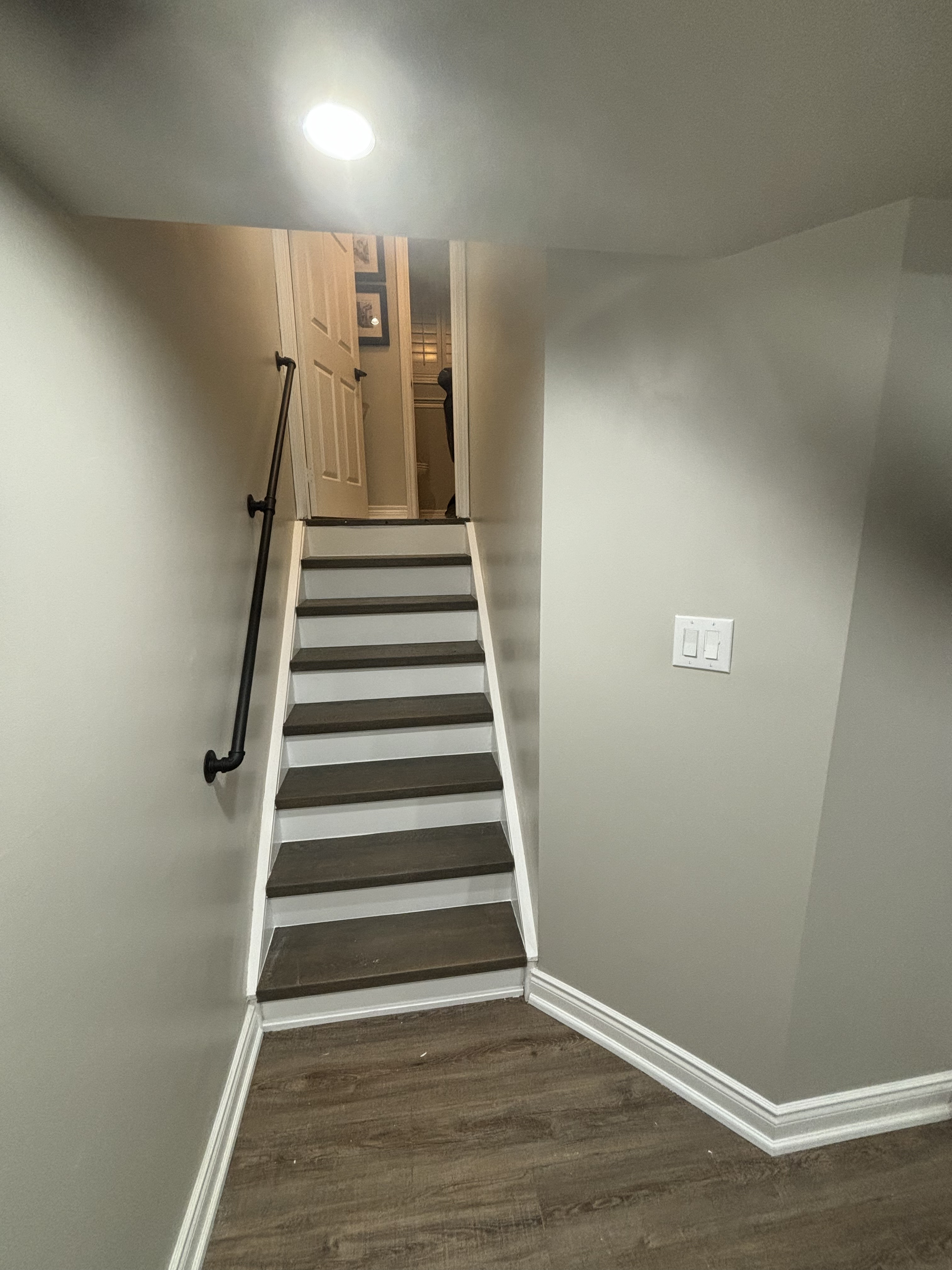 Basement finishing framing stage