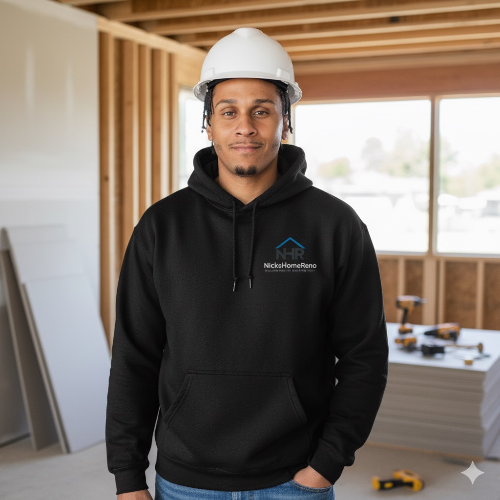 Nick, owner of NicksHomeReno, on a job site